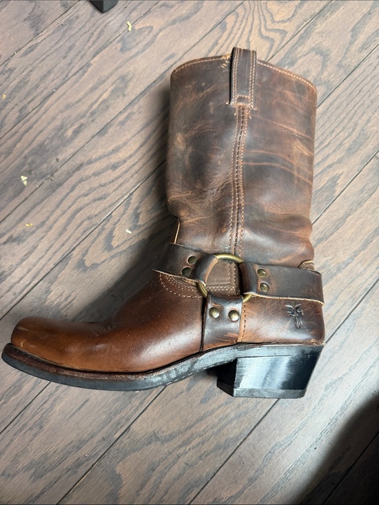Frye Shoes - Frye Harness boots 12R/ women leather boots Sz 8 made in USA